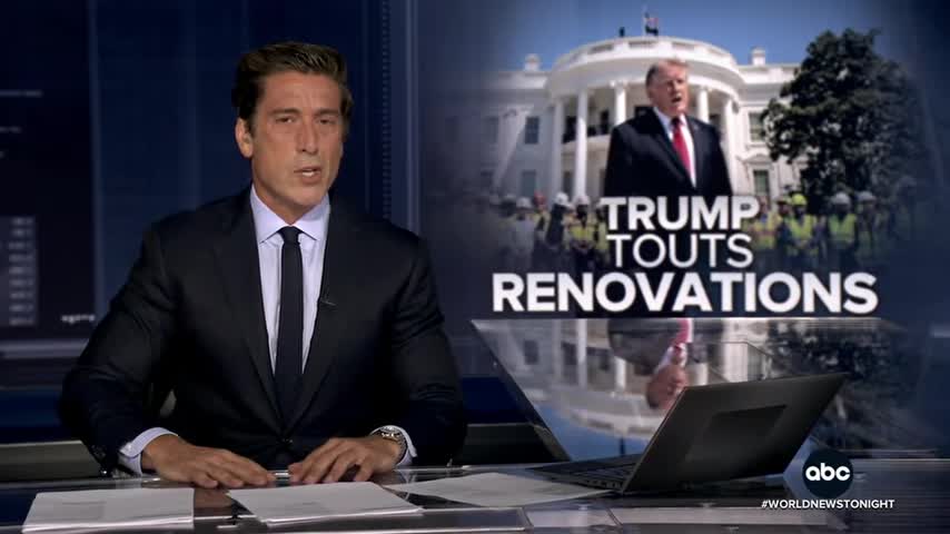 Trump touts White House renovations amid war with Iran